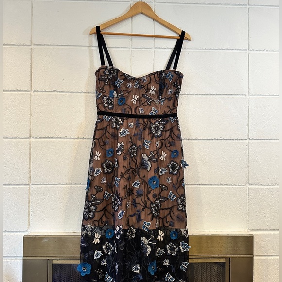 For Love & Lemons Beatrice Maxi Dress in Blue - Picture 5 of 8